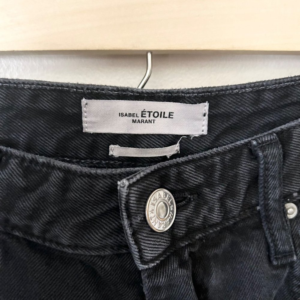 Isabel Marant Etoile Corsy Black High Rise Boyfriend Jeans - Picture 5 of 6